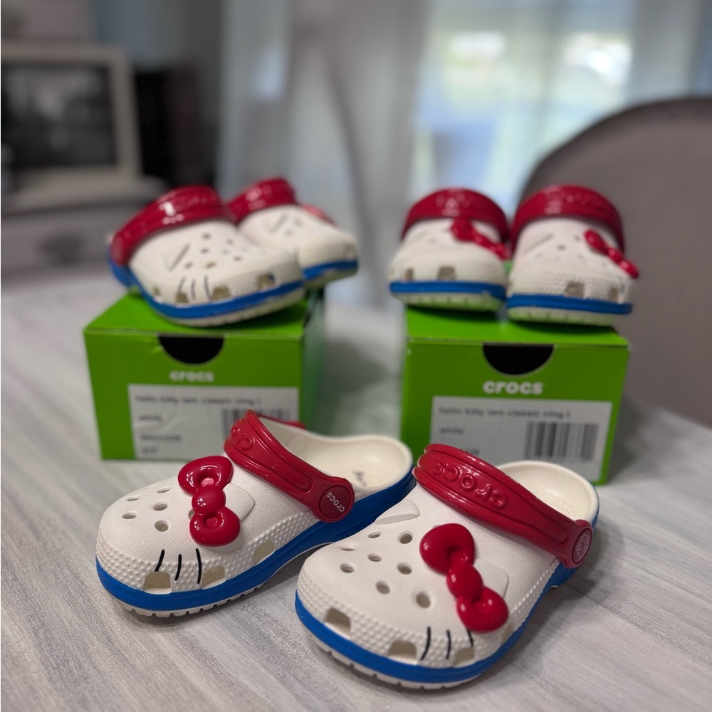 Toddler Hello Kitty Crocs - Red, White, and Blue